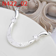 style silver necklaces Crystal U Shaped collares populares Elegant166 ELY