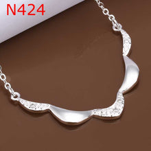 style silver necklaces Crystal U Shaped collares populares Elegant166 ELY