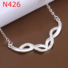 style silver necklaces Crystal U Shaped collares populares Elegant166 ELY