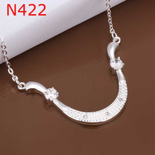 style silver necklaces Crystal U Shaped collares populares Elegant166 ELY