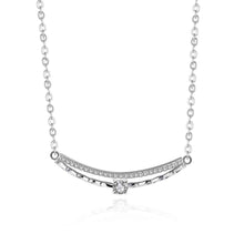 style silver necklaces Crystal U Shaped collares populares Elegant166 ELY