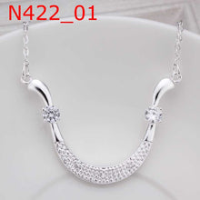 style silver necklaces Crystal U Shaped collares populares Elegant166 ELY