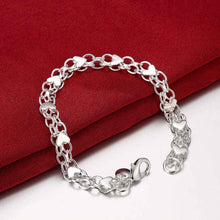 style silver plated Charms bracelet Full Heart bracelet girl Elegant HBH 16 ELY