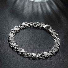 style silver plated Charms bracelet Full Heart bracelet girl Elegant HBH 16 ELY