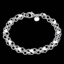 style silver plated Charms bracelet Full Heart bracelet girl Elegant HBH 16 ELY
