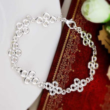 style silver plated Charms bracelet Full Heart bracelet girl Elegant HBH 16 ELY