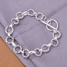style silver plated Charms bracelet Full Heart bracelet girl Elegant HBH 16 ELY