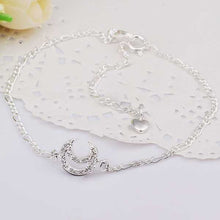 style silver plated anklet Inlaid stone moon ankle bracelet jewelry SMTA 22 ELY
