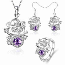 style silver plated jewelry sets Panda head necklace+earrings african jewelry set bone191 ELY