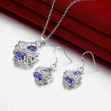 style silver plated jewelry sets Panda head necklace+earrings african jewelry set bone191 ELY