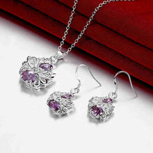 style silver plated jewelry sets Panda head necklace+earrings african jewelry set bone191 ELY