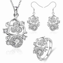 style silver plated jewelry sets Panda head necklace+earrings african jewelry set bone191 ELY