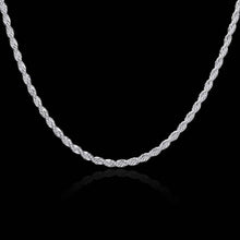 style silver plated necklaces & pendants Shine Twisted Rope collier plastron charm 67 ELY