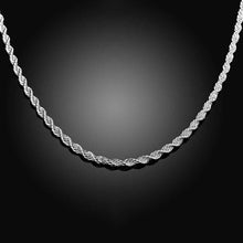 style silver plated necklaces & pendants Shine Twisted Rope collier plastron charm 67 ELY