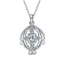 style silver plated pendant Tortuous crystal insets colar vintage bijoux women186 ELY