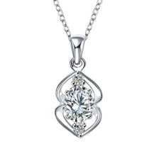 style silver plated pendant Tortuous crystal insets colar vintage bijoux women186 ELY