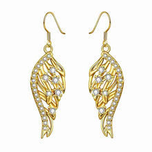 18K Gold Plating earings Peacock tail drop pendientes men jewelry ELY