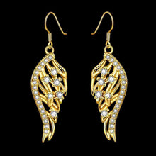 18K Gold Plating earings Peacock tail drop pendientes men jewelry ELY