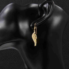 18K Gold Plating earings Peacock tail drop pendientes men jewelry ELY