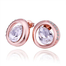 18K Gold Plating earring lko crystal in circle stud earrings pendientes bear love ELY