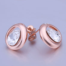 18K Gold Plating earring lko crystal in circle stud earrings pendientes bear love ELY