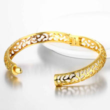 18k gold plated Hollow personality pattern men bracelet charms ELY