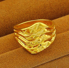 18k gold plated wedding rings four lines anel feminino wedding jewelry YHDR 2 ELY