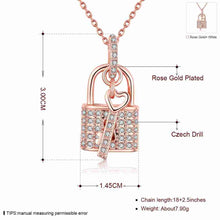 Austrian Crystal pendant necklace Key and lock patek prices in euros ELY