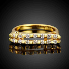 Austrian Crystal rings Parallel lines anel feminino Elegant ELY