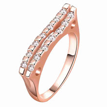 Austrian Crystal rings Parallel lines anel feminino Elegant ELY