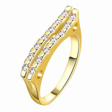 Austrian Crystal rings Parallel lines anel feminino Elegant ELY