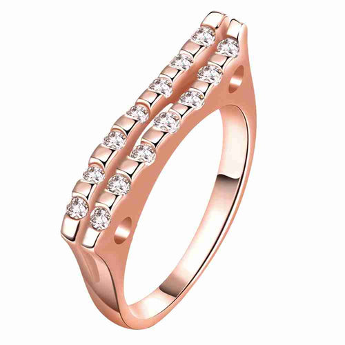 Austrian Crystal rings Parallel lines anel feminino Elegant ELY