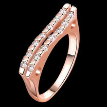 Austrian Crystal rings Parallel lines anel feminino Elegant ELY