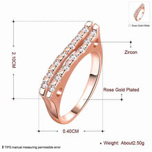 Austrian Crystal rings Parallel lines anel feminino Elegant ELY