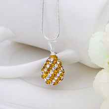 Shamballa necklaces &amp; pendants silver grain yellow crystal collares mujer floating charms ELY