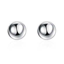 silver earings 8mm Bead stud brincos de festa bijoux ELY