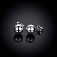 silver earings 8mm Bead stud brincos de festa bijoux ELY