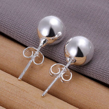 silver earings 8mm Bead stud brincos de festa bijoux ELY