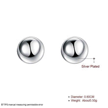 silver earings 8mm Bead stud brincos de festa bijoux ELY