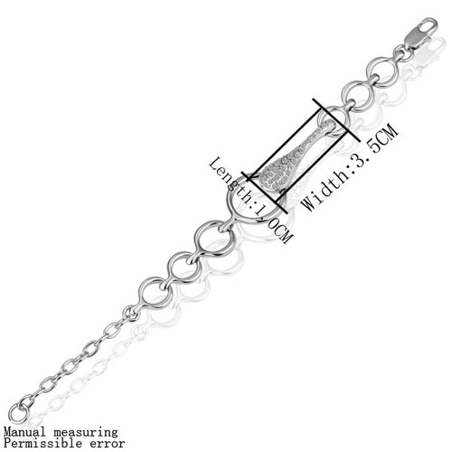 18K GP gold plated bracelet jewelry bracelet nickel free plating platinum crystal bracelet bangle SMTPB 14 ELY