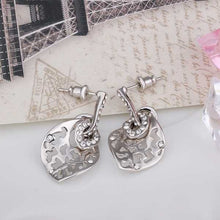 18K GP gold plated jewelry earring nickel free copper rhinestone crystal earrings SMTPE484 ELY