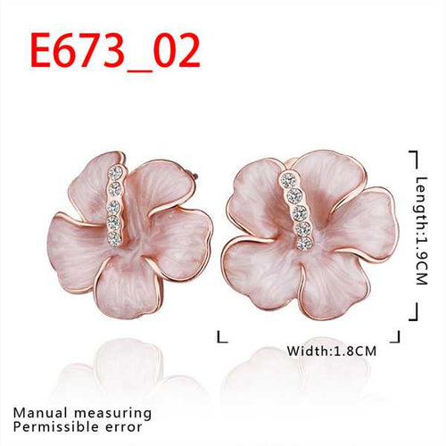 18K GP gold plated jewelry earring nickel free copper rhinestone crystal earrings SMTPE673 ELY