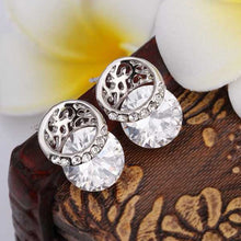 18K GP gold plated jewelry earring nickel free copper rhinestone crystal earrings SMTPE5 6 ELY