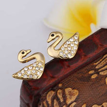 18K GP gold plated jewelry earring nickel free copper rhinestone crystal earrings SMTPE481 ELY
