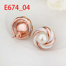 18K GP gold plated jewelry earring nickel free copper rhinestone crystal earrings SMTPE674 ELY