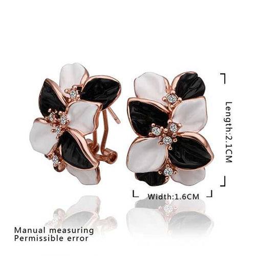 18K GP gold plated jewelry earring nickel free copper rhinestone crystal earrings SMTPE472 ELY