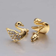 18K GP gold plated jewelry earring nickel free copper rhinestone crystal earrings SMTPE481 ELY