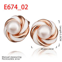 18K GP gold plated jewelry earring nickel free copper rhinestone crystal earrings SMTPE674 ELY