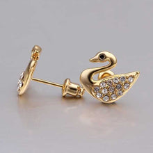 18K GP gold plated jewelry earring nickel free copper rhinestone crystal earrings SMTPE481 ELY