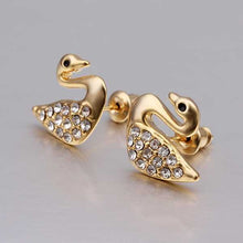 18K GP gold plated jewelry earring nickel free copper rhinestone crystal earrings SMTPE481 ELY